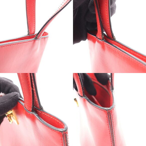 Celine Tote Handbag Leather Red - Picture 9 of 10